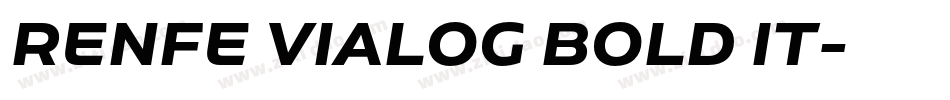 RENFE VIALOG BOLD IT字体转换